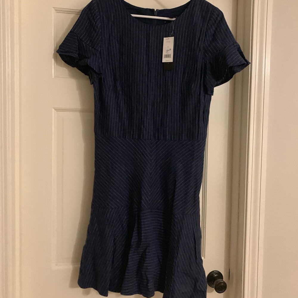 Denim pinstripe dress